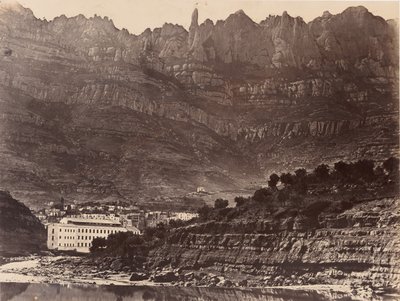 Monserrat, Általános kilátás a hegyre Monistrolból, 1860. alkotó: Charles Clifford
