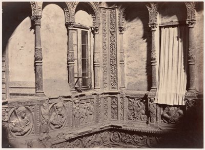 Zaragoza, A csecsemők nevéről ismert ház udvara, 1860. alkotó: Charles Clifford