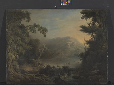 A Moose Hunter (olaj a panelen) alkotó: Charles Codman
