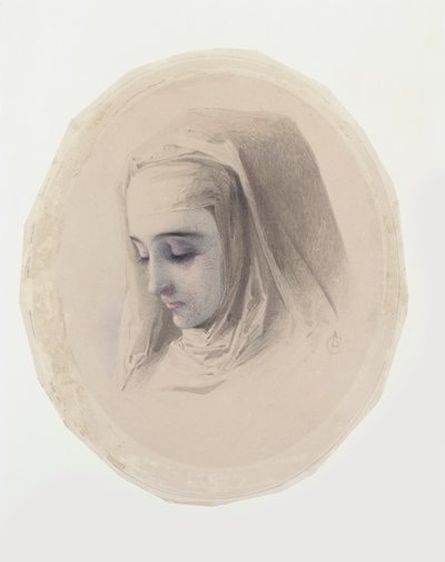Tanulmány a kolostor gondolataihoz, 1851 (wc és gouache papíron) alkotó: Charles Collins