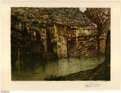 Pont-en-Royans (nagy kép) (b) felvétel alkotó: Charles Cottet