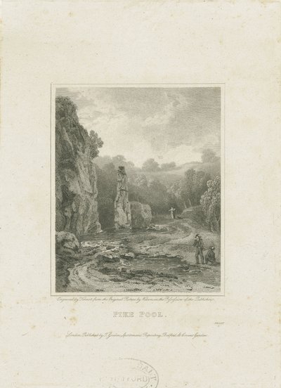 Dovedale - [Charles] Cotton Fishing House: metszet, és [?19. század] (nyomtatás) alkotó: Charles Cotton