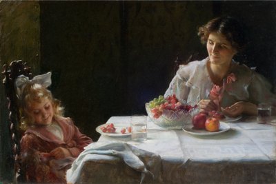 Háromszemélyes reggeli 1909 (Olaj, vászon) alkotó: Charles Courtney Curran