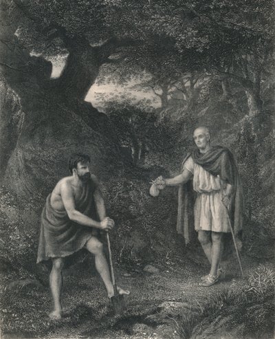 Timon és Flavius Timon Athénból, 1870 alkotó: Charles Cousen