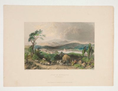 Kilátás Meredithre, New Hampshire, Nathaniel Parker Willis illusztrációja alkotó: Charles Cousen