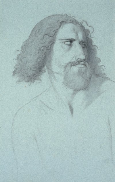 Egy ember feje (szén a papíron) alkotó: Charles Damour