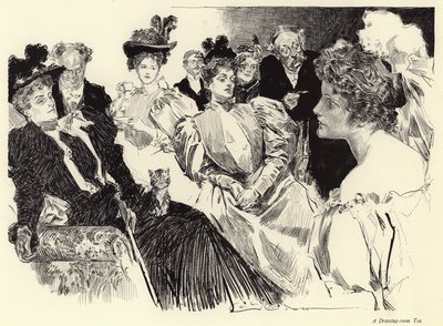 Egy szalon tea alkotó: Charles Dana Gibson