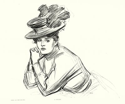 Tanulmány (litográfia) alkotó: Charles Dana Gibson