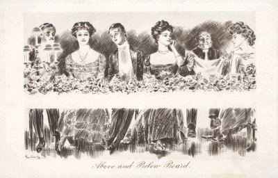 Tábla felett és alatt (litho) alkotó: Charles Dana Gibson
