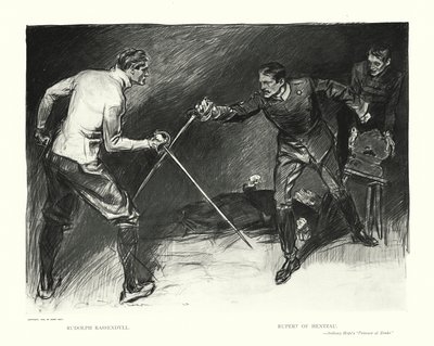Rudolph Rassendyll, Hentzaui Rupert (litográfia) alkotó: Charles Dana Gibson
