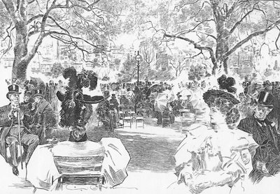 Vasárnap délután a Stanhope-kapu közelében, 1897 körül (litho) alkotó: Charles Dana Gibson