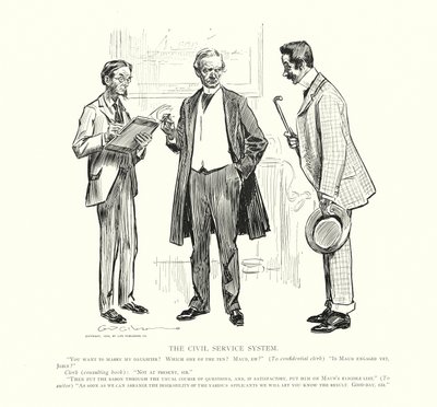 A közszolgálati rendszer (litho) alkotó: Charles Dana Gibson