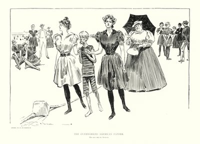 A túlhajszolt amerikai apa (litográfia) alkotó: Charles Dana Gibson