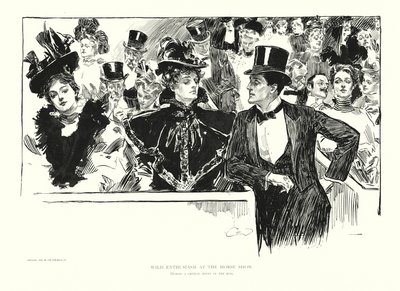 Vad lelkesedés a lovasbemutatón (litográfia) alkotó: Charles Dana Gibson