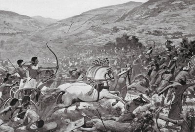 I. Sety Szíriában, XIX. dinasztia (litográfia) alkotó: Charles Daniel Ward