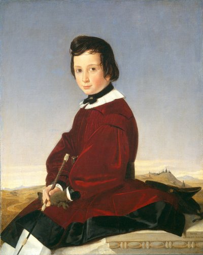 Egy fiatal lovasnő portréja, 1839. alkotó: Charles David