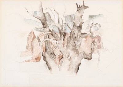 Bermuda – Fák, 1917 (wc) alkotó: Charles Demuth