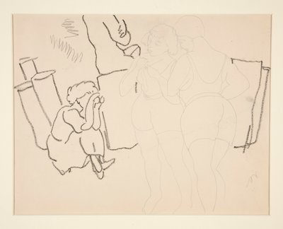 Négy alak a tengerparton, valószínűleg Provincetownban alkotó: Charles Demuth