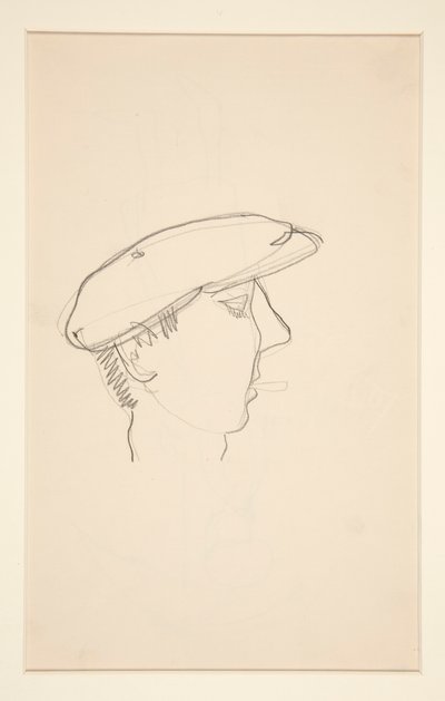 A férfi dohányzás vezetője (recto); Nő esernyővel (fordítva) alkotó: Charles Demuth