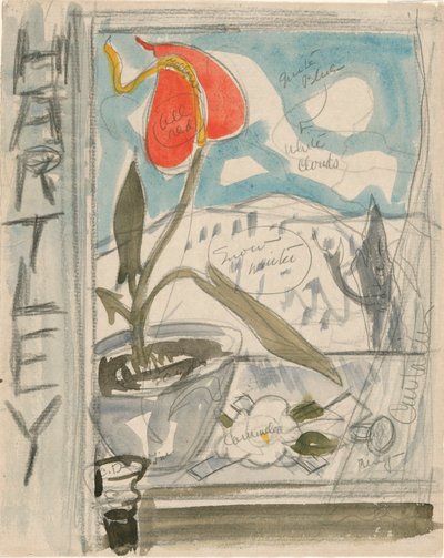 Tanulmány a poszterportréhoz: Marsden Hartley alkotó: Charles Demuth