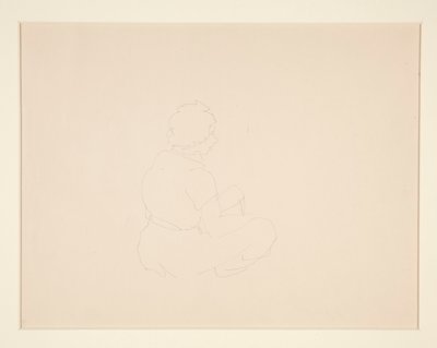Nő ül a tengerparton, valószínűleg Provincetownban alkotó: Charles Demuth