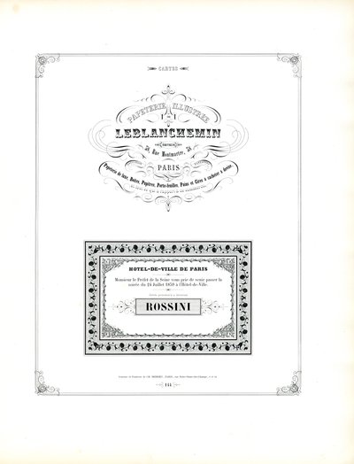 Elegáns üzleti és meghívókártyák (nyomtatás) alkotó: Charles Derriey