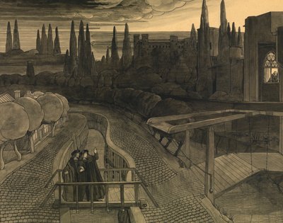Hjalmar (tinta és mosás papíron) alkotó: Charles Doudelet