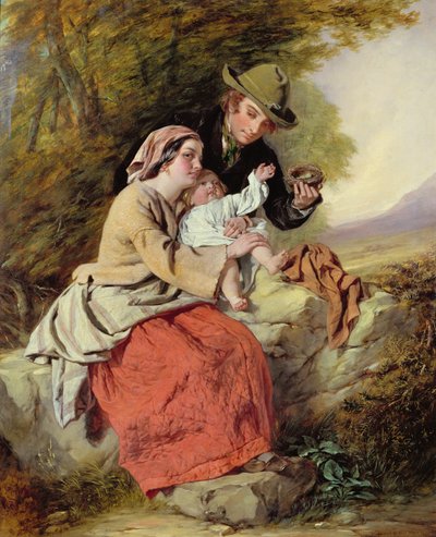 A madárfészek (olaj, vászon) alkotó: Charles Dukes