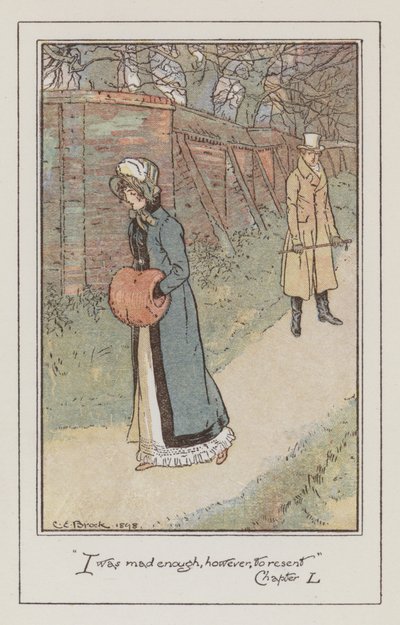 Illusztráció Emmához, Jane Austen (színes litó) alkotó: Charles Edmund Brock