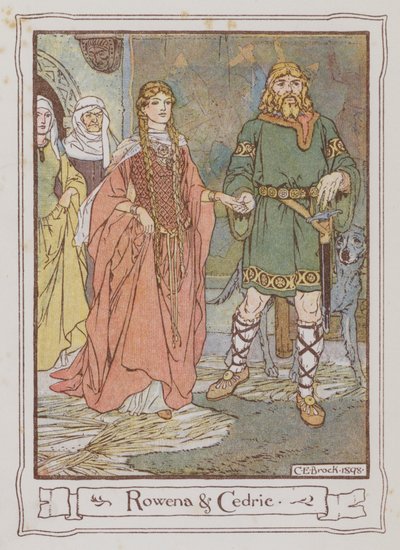 Illusztráció Ivanhoe-hoz, Sir Walter Scott (színes litó) alkotó: Charles Edmund Brock