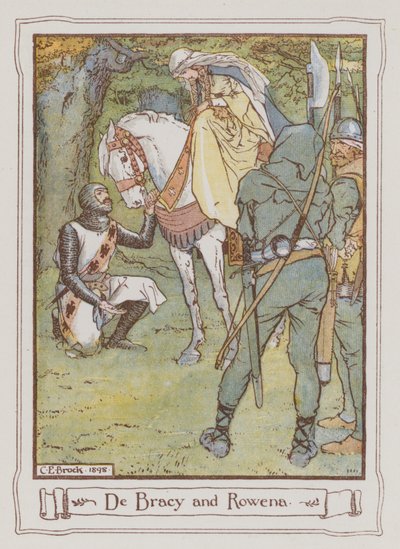 Illusztráció Ivanhoe-hoz, Sir Walter Scott (színes litó) alkotó: Charles Edmund Brock