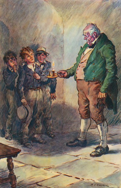 Illusztráció Tom Brown iskolai napjaihoz, Thomas Hughes alkotó: Charles Edmund Brock