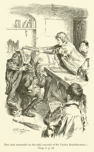 Illusztráció a Westward Ho! szerző: Charles Kingsley (metszet) alkotó: Charles Edmund Brock