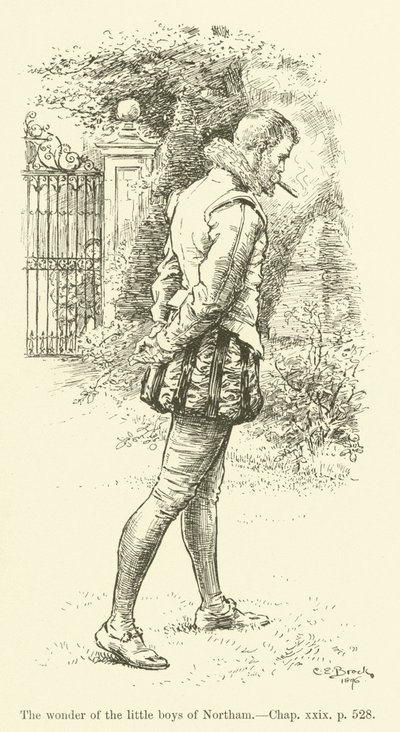 Illusztráció a Westward Ho! szerző: Charles Kingsley (metszet) alkotó: Charles Edmund Brock