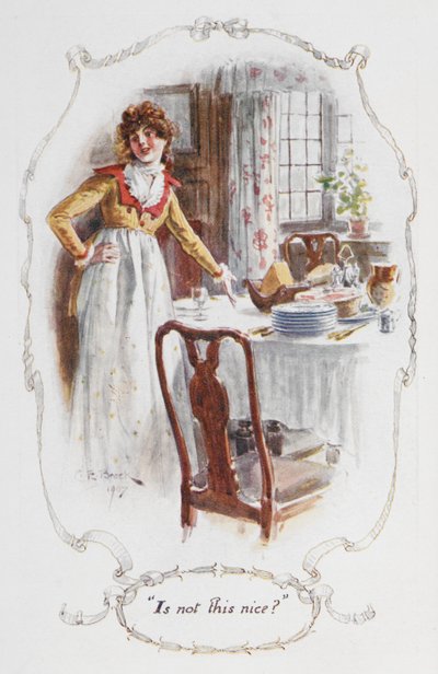 "Hát nem szép?", Jane Austen "Büszkeség és balítélet" című illusztrációja (színes litó) alkotó: Charles Edmund Brock