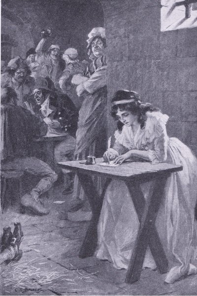 Madame Roland ír a lányának, a My Magazine-ból, 1922 (litho) alkotó: Charles Edmund Brock