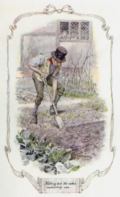 Semmi, csak józan melankolikus használatra (színes litho) alkotó: Charles Edmund Brock
