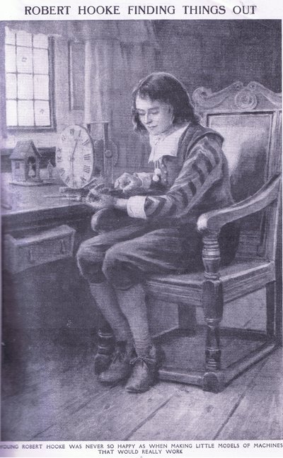 Robert Hook kideríti a dolgokat alkotó: Charles Edmund Brock