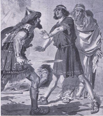 Coesus életét megmentette halála és néma fia, a My Magazine-ból, 1922-es publikáció (litho) alkotó: Charles Edmund Brock