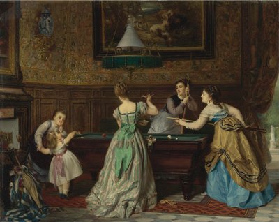 Biliárdozó hölgyek, 1869 alkotó: Charles Edouard Boutibonne