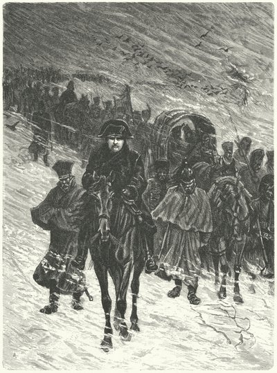 Napóleon visszavonulása Moszkvából alkotó: Charles Edouard Delort