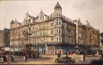 A régi épület, Bourne és Hollingsworth, Oxford Street alkotó: Charles Edward Dixon