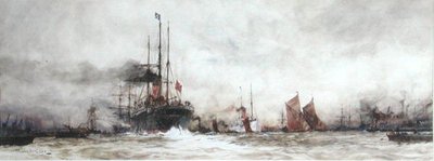 A Temze a Blackwall Reach-nél alkotó: Charles Edward Dixon