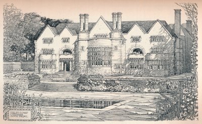 "Tirley Court, Cheshire: South Front", 1906 alkotó: Charles Edward Mallows