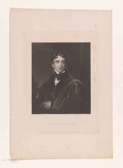 John George Lambton portréja Durham grófja (cím a tárgyon) alkotó: Charles Edward Wagstaff