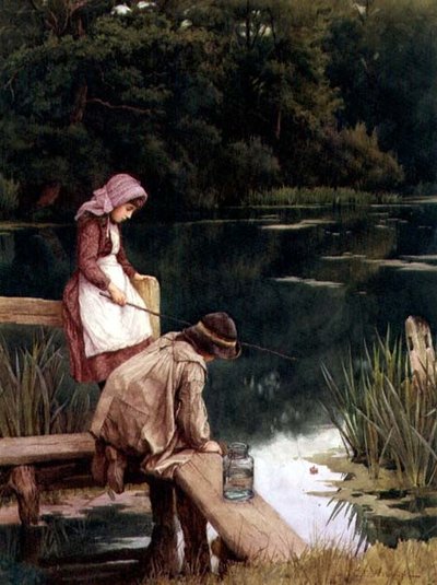 Rusztikus horgászok alkotó: Charles Edward Wilson