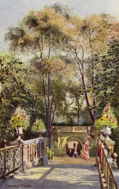 Londoni Állatkert: Alagút a Canal Bridge felől (színes litho) alkotó: Charles Edwin Flower