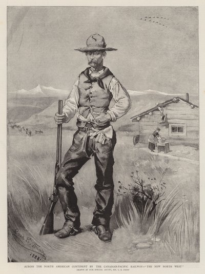 Az észak-amerikai kontinensen keresztül a kanadai-csendes-óceáni vasúton, a The New North West alkotó: Charles Edwin Fripp