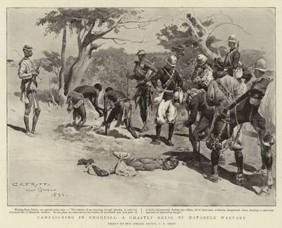 Kampány Rodéziában, a Matabele-hadviselés kísérteties ereklyéje alkotó: Charles Edwin Fripp