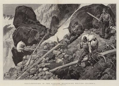 Kecskelövés a Cascade-hegységben, British Columbia alkotó: Charles Edwin Fripp